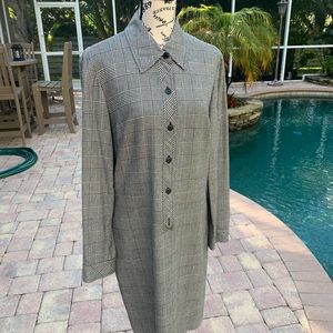 VINTAGE Liz Claiborne houndstooth coat dress.